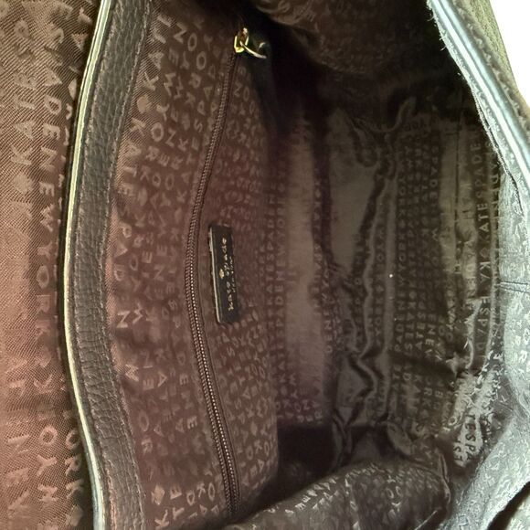 EUC KATE SPADE WKRU4378 Clarke Street Kamille Black Ltr Flap Messenger Crossbody - Picture 8 of 10